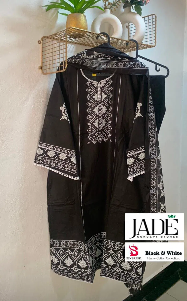 Black & White By Jade Cotton Pakistani Readymade Suits Wholesale Shop In Surat